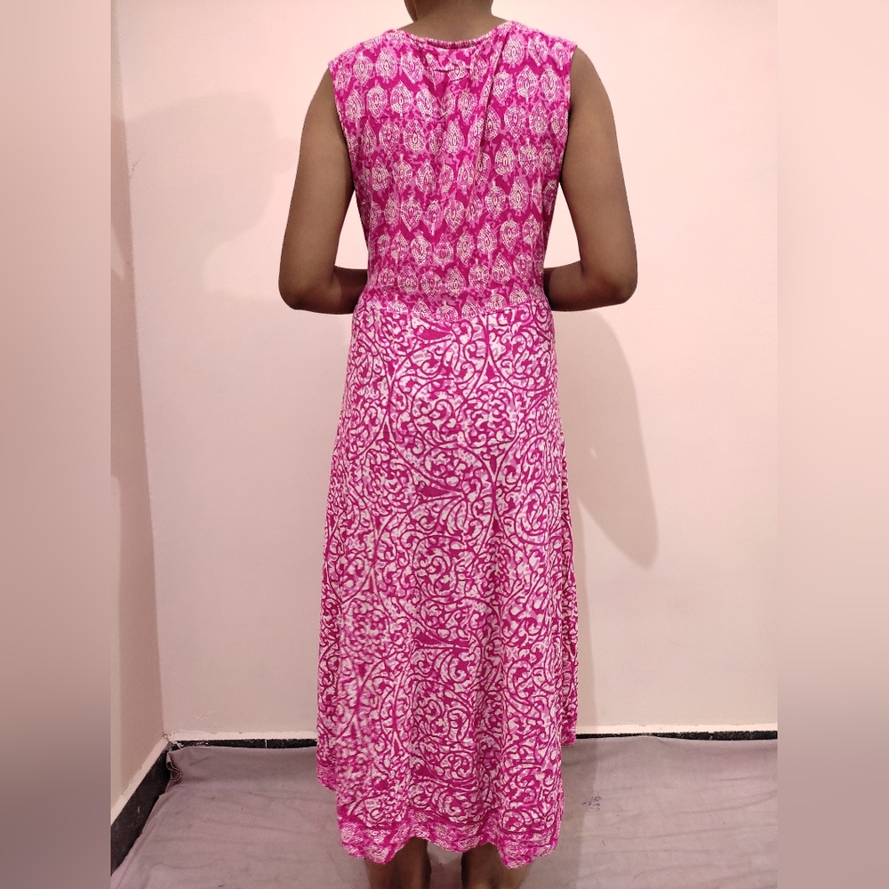 💜💜💜Srishti pink cotton indo western dress - Picture 6 of 7
